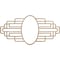 Ekena Millwork Elizabeth Wood Fretwork Pierced Medallion, 26"W x 13"H x 7 1/8"IW x 12 3/8"IH x 1/4"T, Red Oak CMWP26X13X0250EBRO - alternate 1